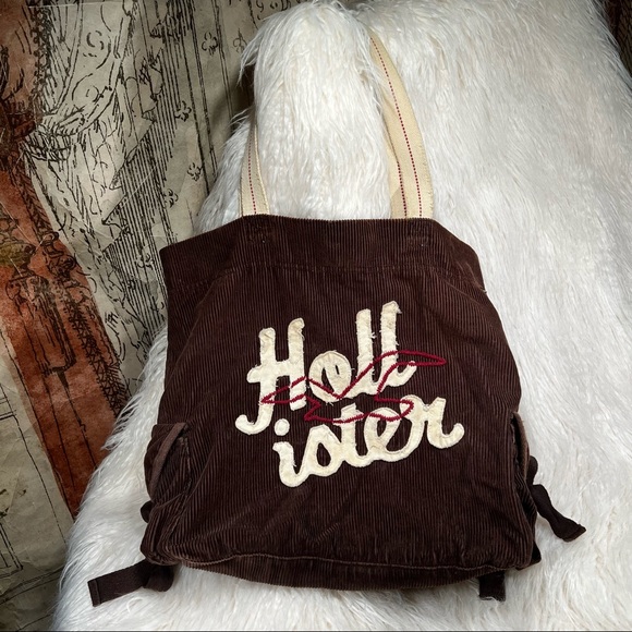 Hollister Handbags - Hollister Co. Distressed Corduroy Tote Book/Beach Bag